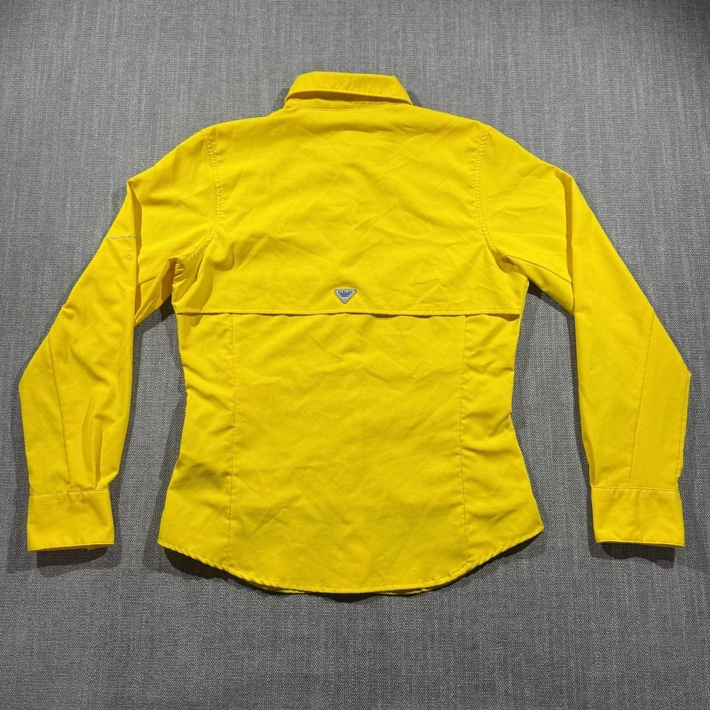 LSU Tigers Shirt Womens XS Yellow‎ NCAA College Football Columbia Omni Shade